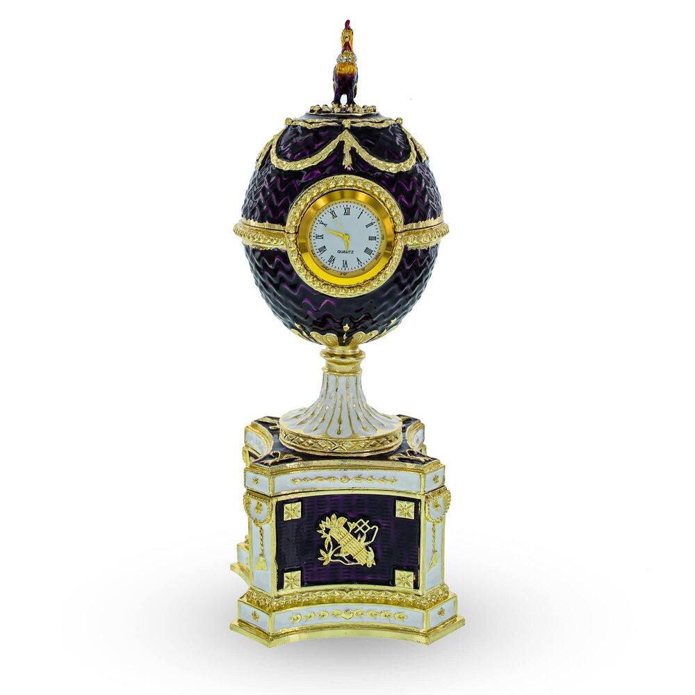 6489 1904 Kelch Chanticleer Royal Imperial Musical Easter Egg in Purple
